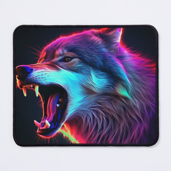 Item preview,  Neon Wolf Futuristic Angry and Fierce designed and sold by BrandonArtWorld.