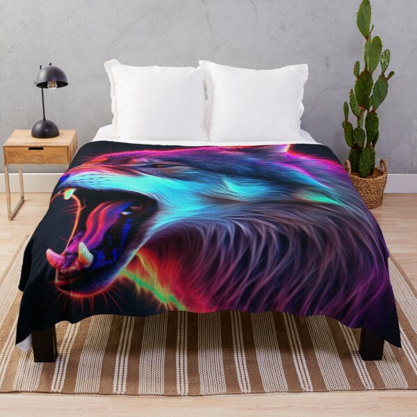 Item preview,  Neon Wolf Futuristic Angry and Fierce designed and sold by BrandonArtWorld.