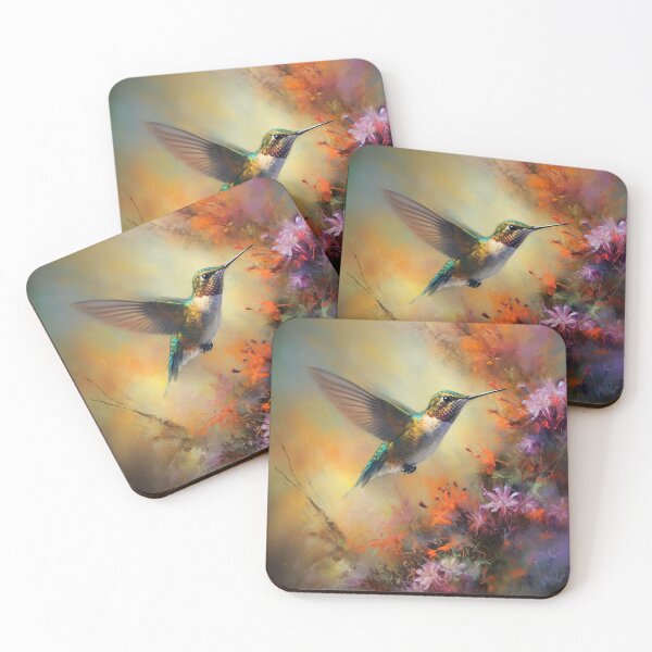 Item preview, Hummingbird in the garden designed and sold by Red Witch Art.