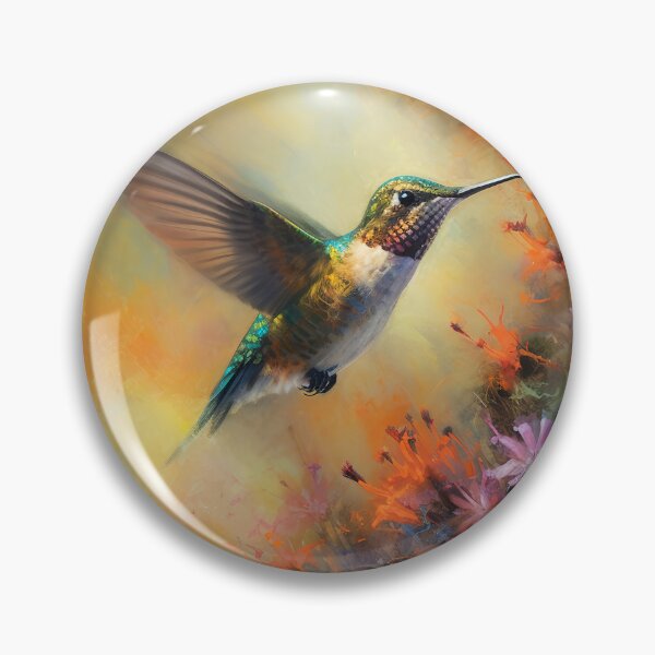 Item preview, Hummingbird in the garden designed and sold by Red Witch Art.