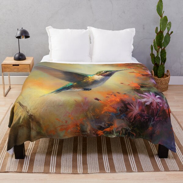 Item preview, Hummingbird in the garden designed and sold by Red Witch Art.