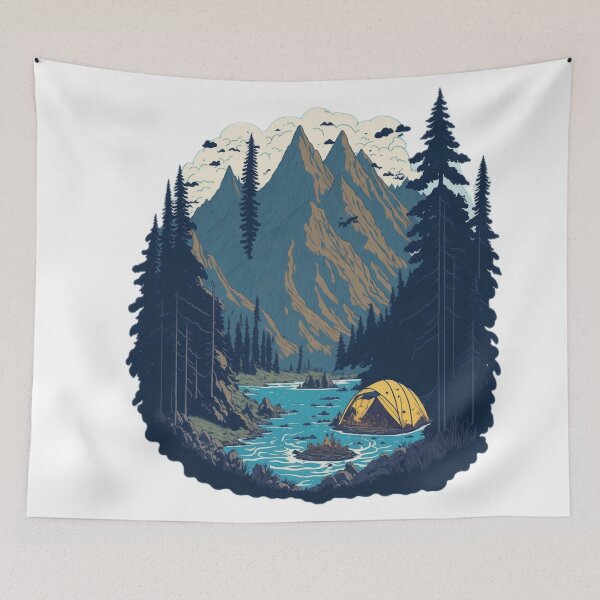 Item preview, Nostalgic Vibes: Retro Aesthetics in Camping designed and sold by RedArtG09.