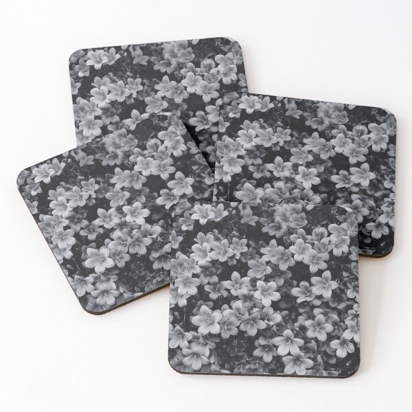 Item preview, nostalgic black and white lilacs shrubs spring bloom designed and sold by TheSeasonalYard.