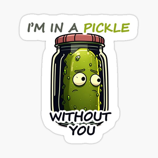 Cute Pickle Pun Sticker Sticker