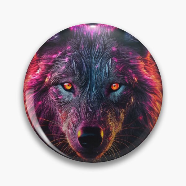Item preview, Neon Wolf Futuristic Angry and Fierce designed and sold by BrandonArtWorld.