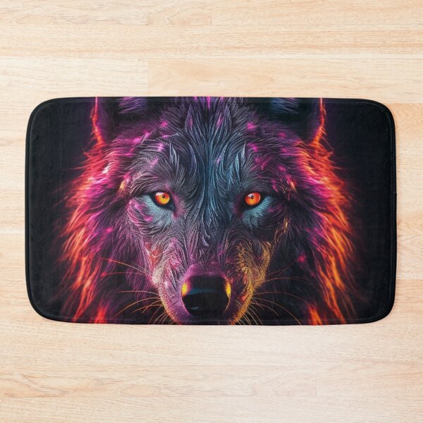 Item preview, Neon Wolf Futuristic Angry and Fierce designed and sold by BrandonArtWorld.