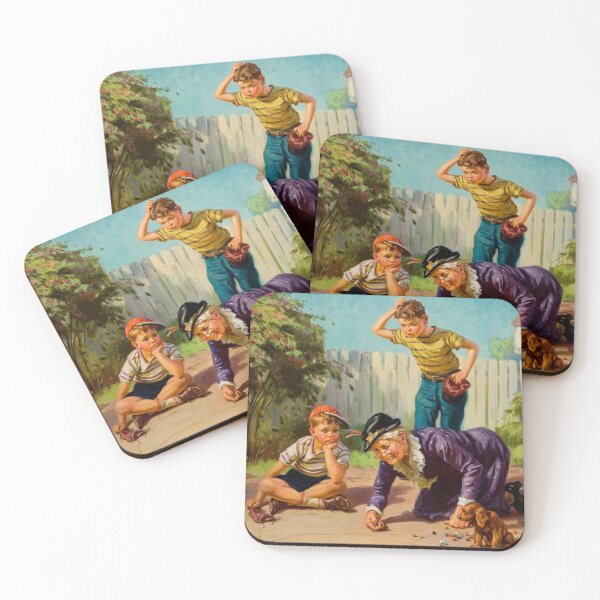 Item preview, Granny's playing Marbles (20th century) - Hy Hintermeister designed and sold by SALON DES ARTS.