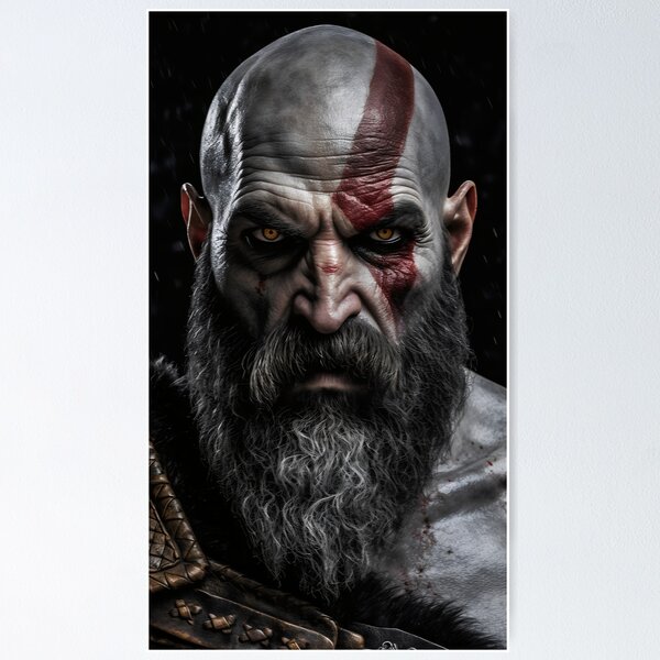 Vista previa del artículo con la obra «Kratos», diseñado y vendido por MonkeDesigns.
