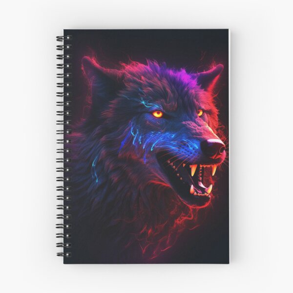 Item preview, Neon Wolf Futuristic Angry and Fierce designed and sold by BrandonArtWorld.