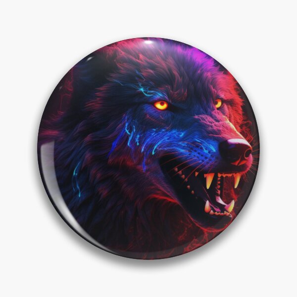 Item preview, Neon Wolf Futuristic Angry and Fierce designed and sold by BrandonArtWorld.