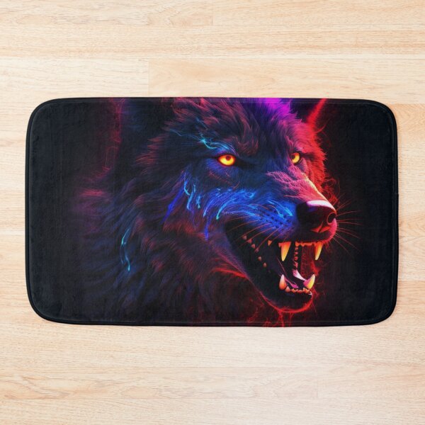 Item preview, Neon Wolf Futuristic Angry and Fierce designed and sold by BrandonArtWorld.