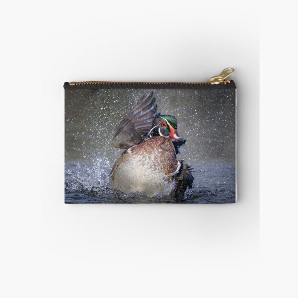 Item preview, Wood duck bathing and splashing designed and sold by James Cumming.
