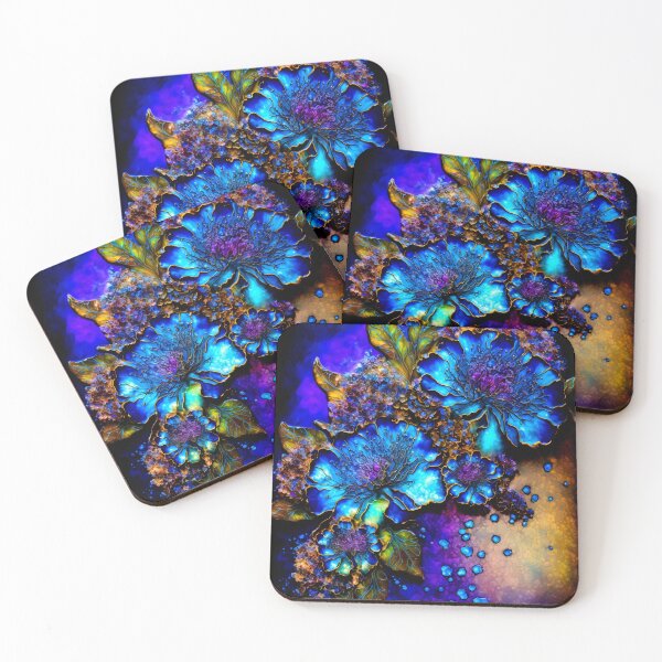 Item preview, Ink and MIx media Flowers 3 designed and sold by Red Witch Art.
