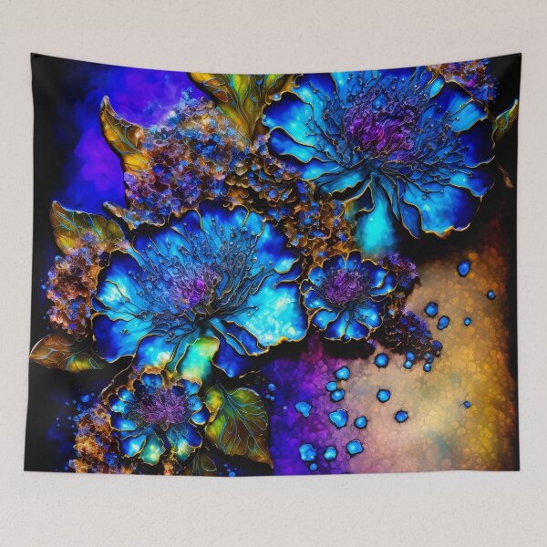 Item preview, Ink and MIx media Flowers 3 designed and sold by Red Witch Art.