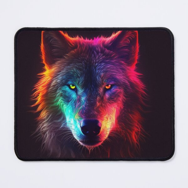 Item preview, Neon Wolf Futuristic Angry and Fierce designed and sold by BrandonArtWorld.