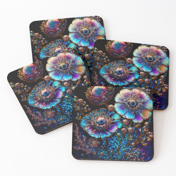 Item preview, Ink and MIx media Flowers 4 designed and sold by Red Witch Art.