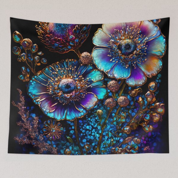 Item preview, Ink and MIx media Flowers 4 designed and sold by Red Witch Art.