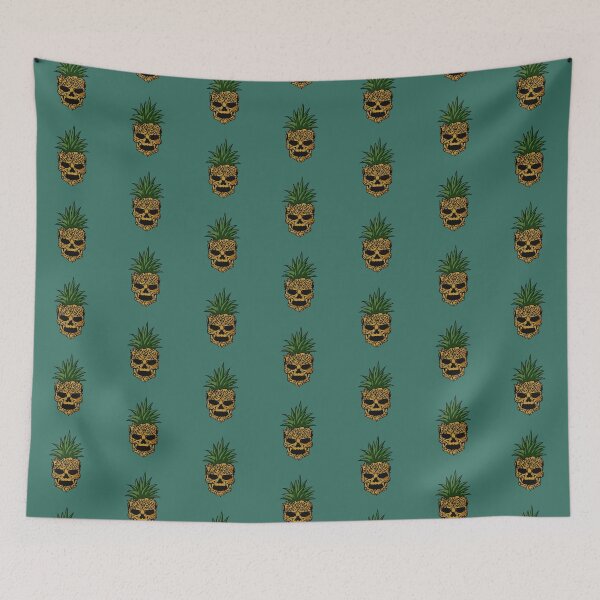 Item preview, Scary skull head on tropical pineapple  designed and sold by Donutlovers.