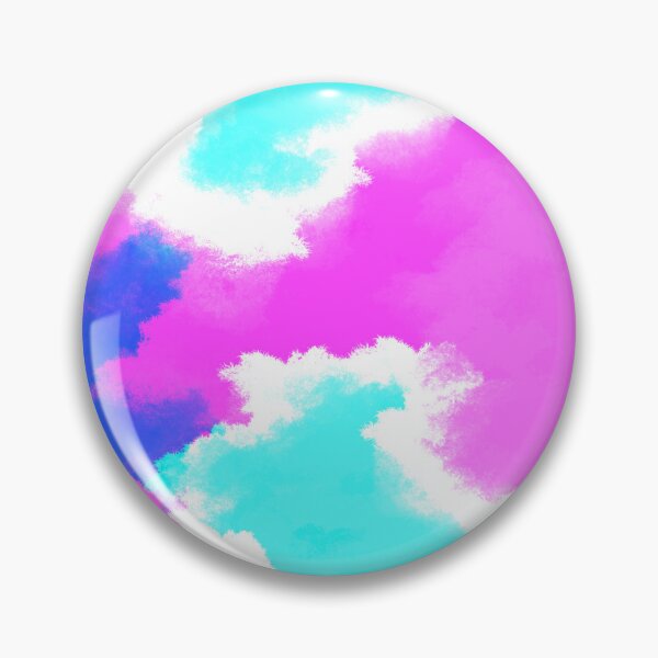 Item preview, Neon Pink Blue clouds designed and sold by awsomepatterns.
