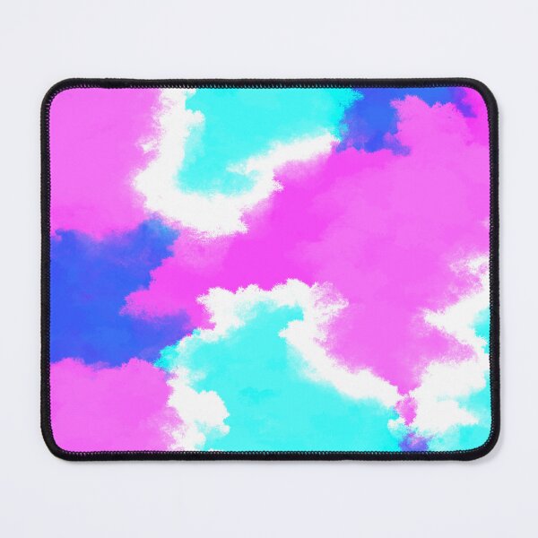 Item preview, Neon Pink Blue clouds designed and sold by awsomepatterns.