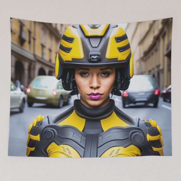 Item preview, Futuristic policewoman designed and sold by jsebouvi.
