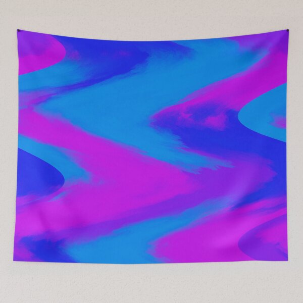 Item preview, Wavy dark Pink Blue designed and sold by awsomepatterns.