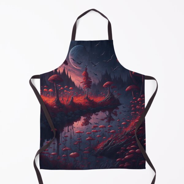 Item preview, Enchanting Natural Landscape: A mystical and fantastic world filled with a flowing river, vibrant flowers, and magical mushrooms. designed and sold by RedArtG09.