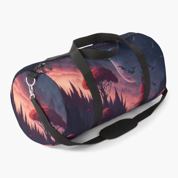 Item preview, Enchanting Natural Landscape: A mystical and fantastic world filled with a flowing river, vibrant flowers, and magical mushrooms. designed and sold by RedArtG09.