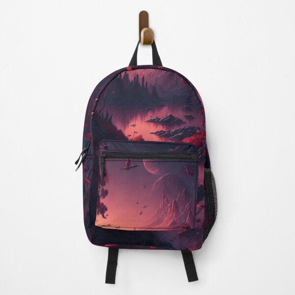 Item preview, Explore a whimsical landscape where fantastical flowers and bushes line the riverbank, creating a truly mesmerizing sight. designed and sold by RedArtG09.