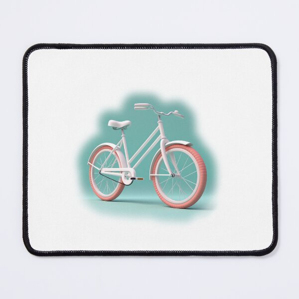 Artikelvorschau, white bicycle on turquoise background - Different logo size, position? Email me - entworfen und verkauft von Picture-Art.
