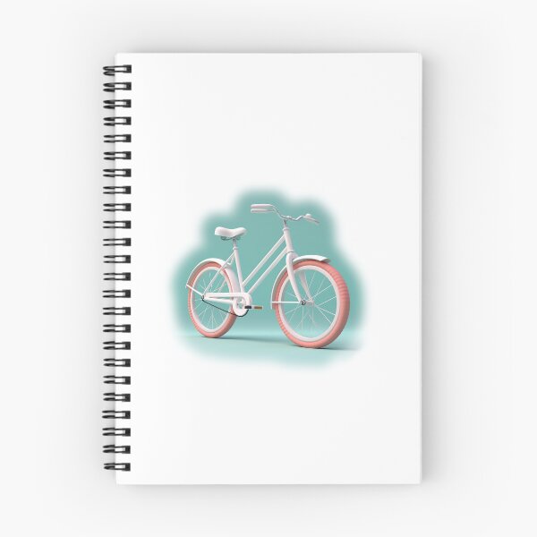 Item preview, white bicycle on turquoise background - Different logo size, position? Email me - designed and sold by Picture-Art.