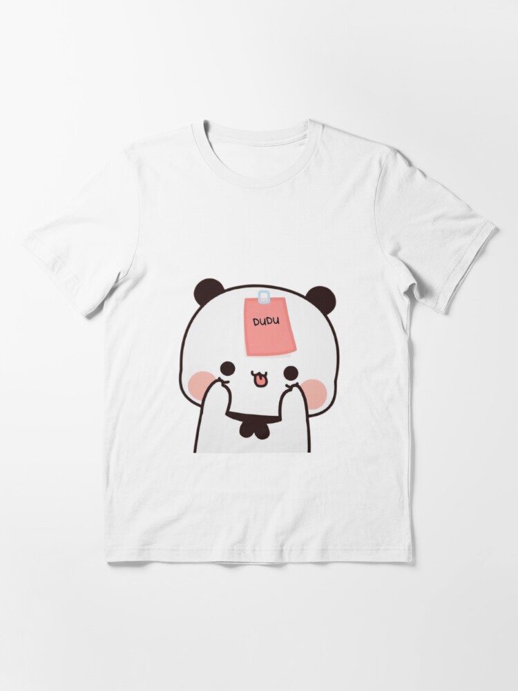 Cute Panda Bear T Shirt Bubu Dudu Cartoon Tshirts100% Cotton Short Sleeve  High Quality Womens Tees Printing Kawaii Tops Ullzang