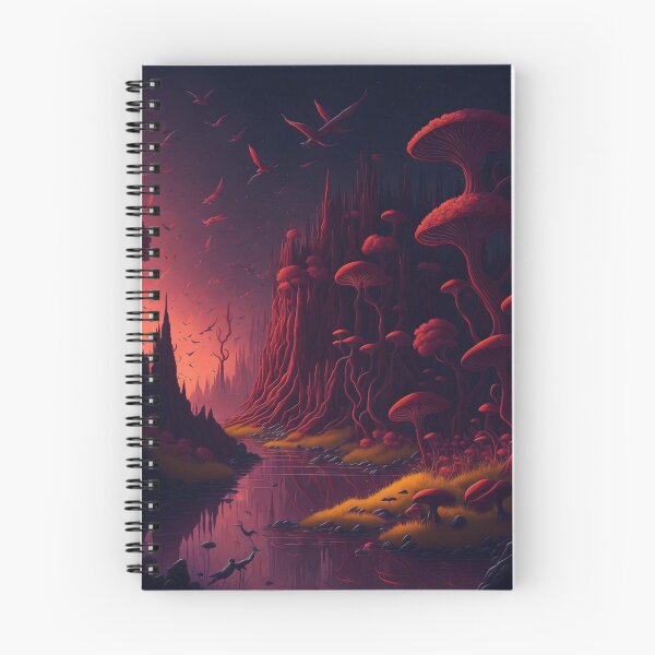 Item preview, Step into a surreal realm where tall mushrooms resemble towering trees, adding an element of fantasy and wonder to the scene. designed and sold by RedArtG09.