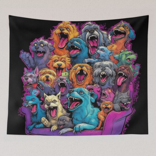 Item preview, Jokers on four paws - Funny dog gang laughs their heads off designed and sold by Pixelboys.