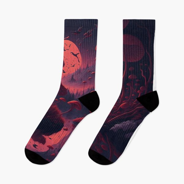 Item preview, Behold a reddish sky adorned with silhouettes of planets, creating an otherworldly backdrop for this mystical natural landscape. designed and sold by RedArtG09.