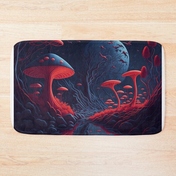 Item preview, Witness the graceful silhouettes of birds as they soar through the fantastical setting, adding a touch of mystique and intrigue. designed and sold by RedArtG09.