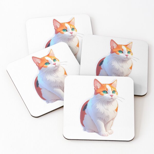 Item preview, Cute Cat Sticker of a Turkish Van Cat Clipart designed and sold by PrintfulClipart.