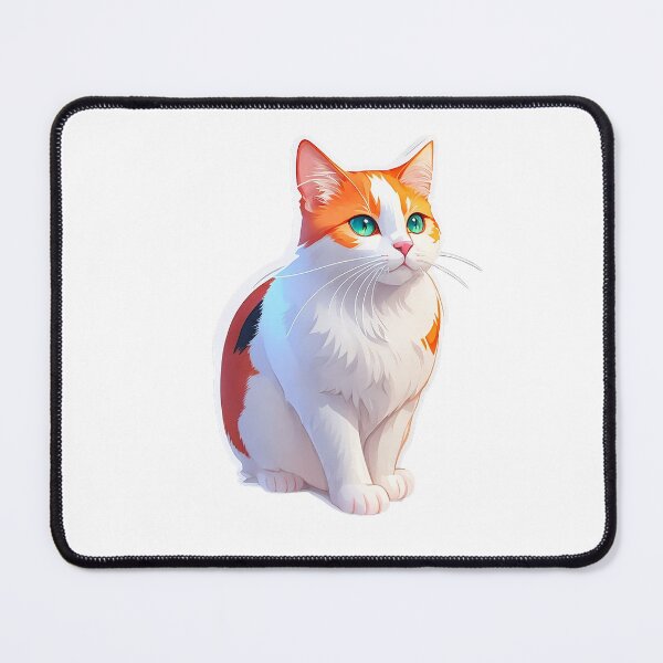 Item preview, Cute Cat Sticker of a Turkish Van Cat Clipart designed and sold by PrintfulClipart.