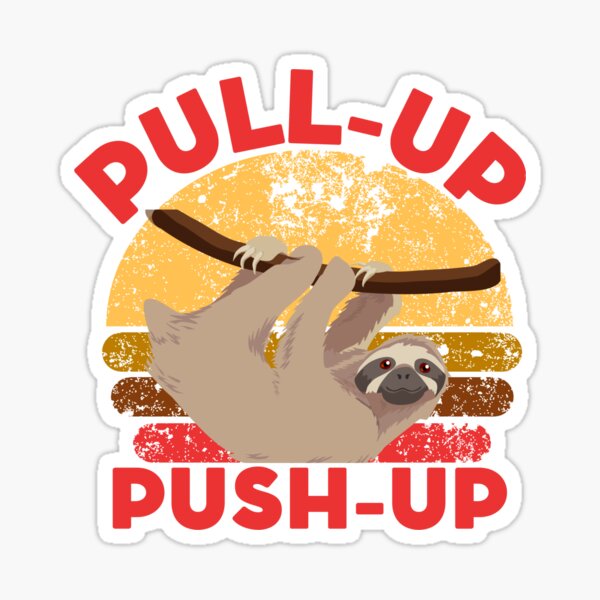 Pull-up | Push-up | AMRAP | Crossfit | Crossfit Funny Sticker