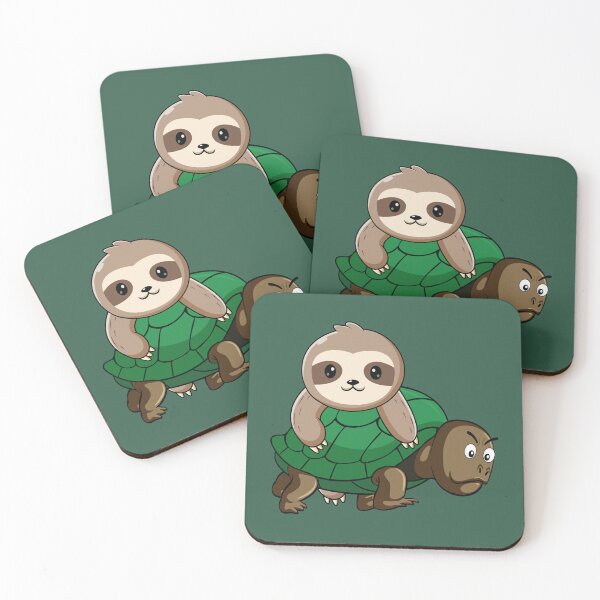 Item preview, Cute sloth hanging above the turtle shell  designed and sold by Donutlovers.