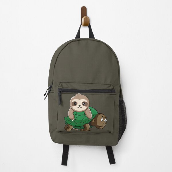 Item preview, Cute sloth hanging above the turtle shell designed and sold by Donutlovers.
