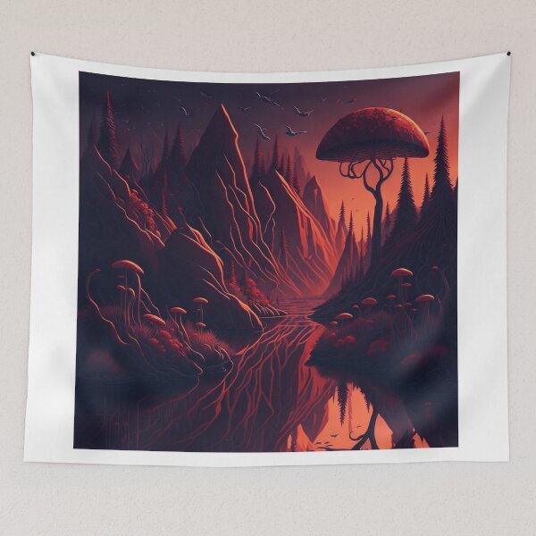 Item preview, Immerse yourself in a world where extraordinary flowers, bush formations, and mushroom growths coexist in perfect harmony. designed and sold by RedArtG09.