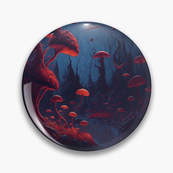 Artikelvorschau, Delight in the presence of mushrooms of different sizes and shapes, creating a whimsical and enchanting environment. entworfen und verkauft von RedArtG09.