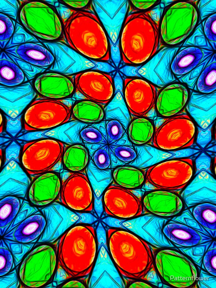 Thumbnail 4 of 4, iPhone Case, Colorful Abstract Flower Pattern designed and sold by Patternflower.