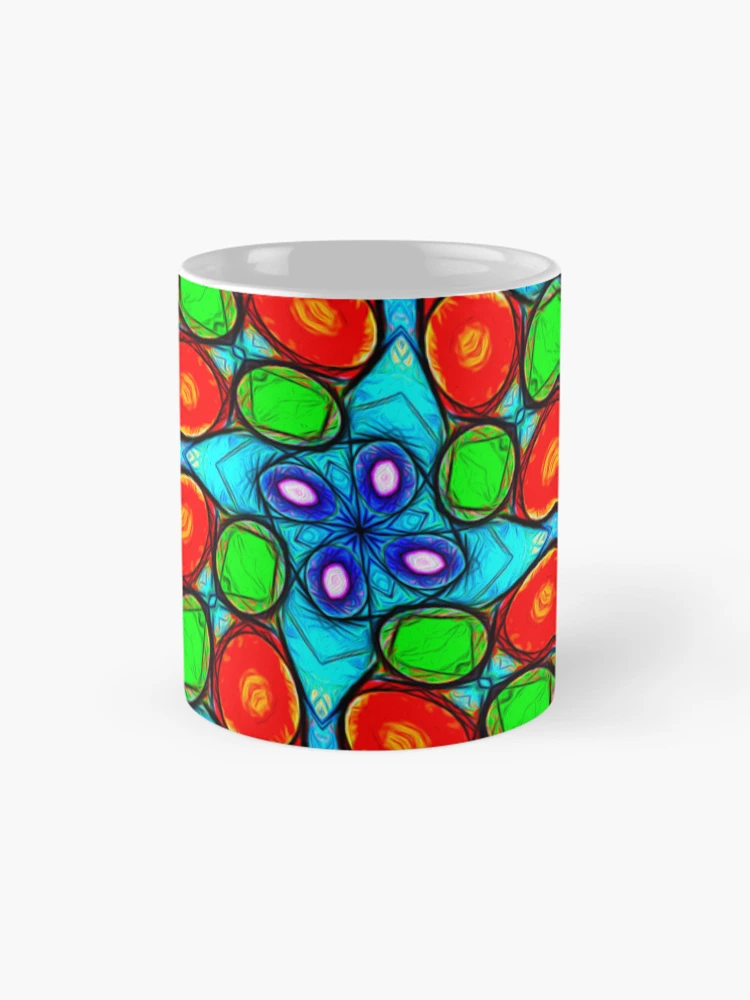 Thumbnail 4 of 6, Coffee Mug, Colorful Abstract Flower Pattern designed and sold by Patternflower.