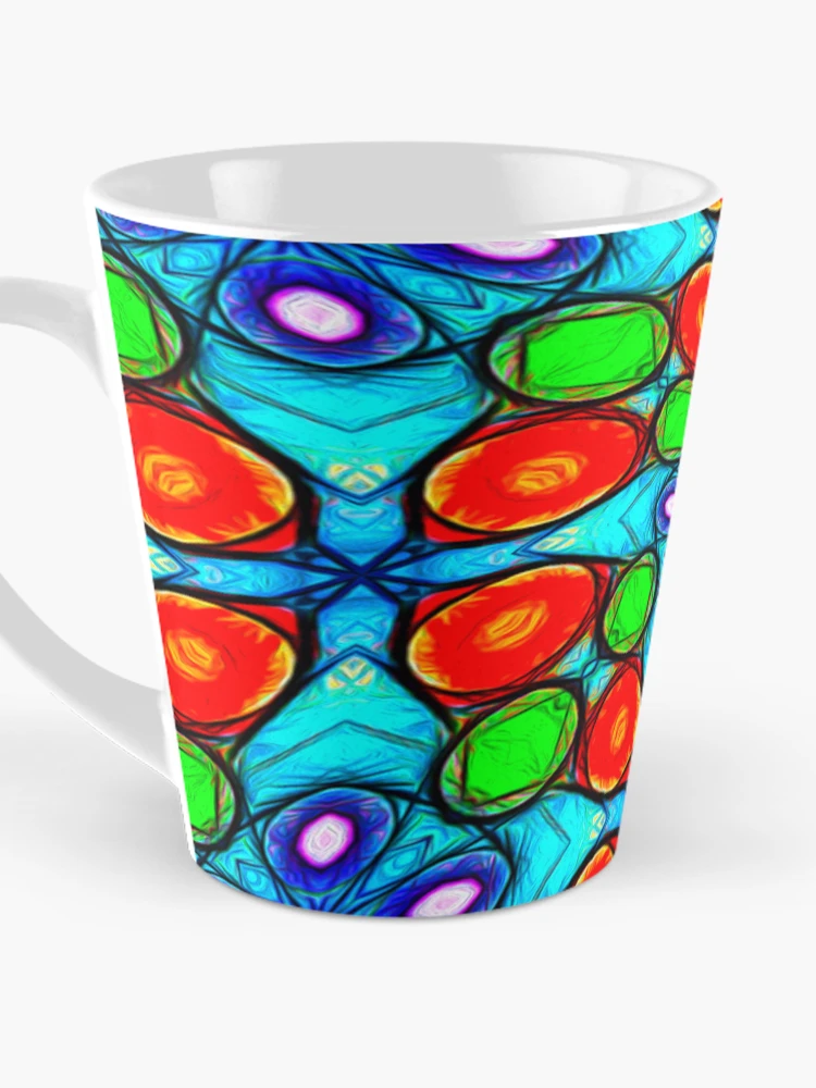 Thumbnail 3 of 4, Coffee Mug, Colorful Abstract Flower Pattern designed and sold by Patternflower.