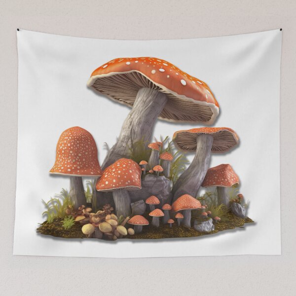 Item preview, colorful fantasy group of mushrooms - Different logo size, position? Email me -  designed and sold by Picture-Art.
