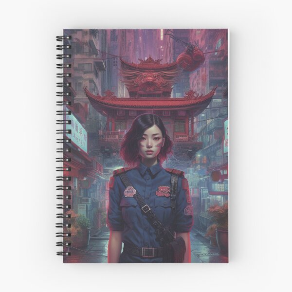 Item preview, Asian Female Police Officer at the Entrance of Petaling Street: Digital Art designed and sold by WFTan.