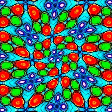 Artwork thumbnail, Colorful Abstract Flower Pattern by Patternflower