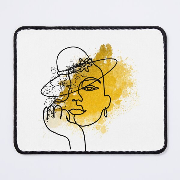 Item preview, Line Art Thinking Woman one line Smart Woman face hat silhouette By ReelanceDigit designed and sold by ReelanceDigit.